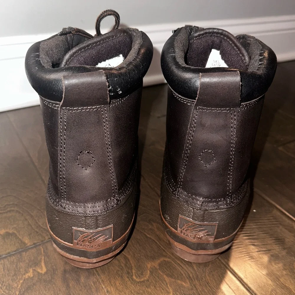 ITASCA Thinsulate 3M Waterproof Duck Boots Brown Leather Upper Size 12